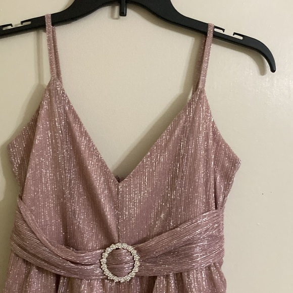 Forever 21 Tiered Babydoll Metallic Dress - Picture 2 of 13